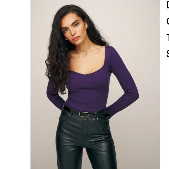 Reformation Leighton Knit Top XS - Picture 1 of 3